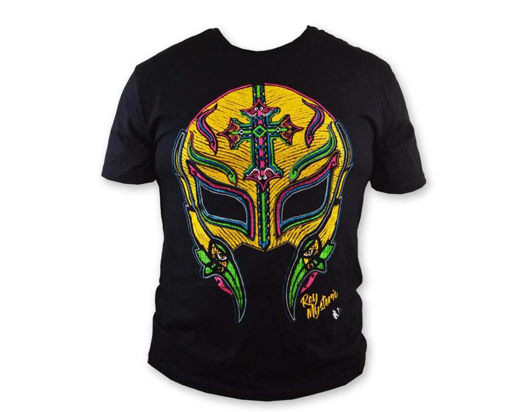 A96 Rey Misterio Lucha Libre T shirt Short Sleeve Round Neck - Mr. MaskMan - Wrestling Mask - Luchador Mask - Mexican Wrestler