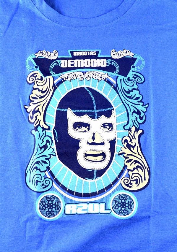 WOMAN DEMON Lucha Libre T shirt Short Sleeve Round Neck - Mr. MaskMan - Wrestling Mask - Lucha Libre Mask - Luchador Mask - Mexican Wrestler