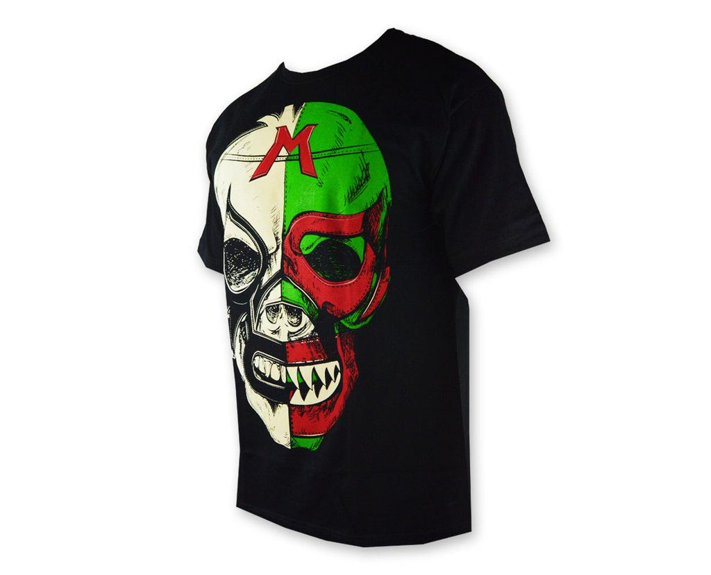MIL MASKS Lucha Libre T shirt Short Sleeve Round Neck - Mr. MaskMan - Wrestling Mask - Luchador Mask - Mexican Wrestler