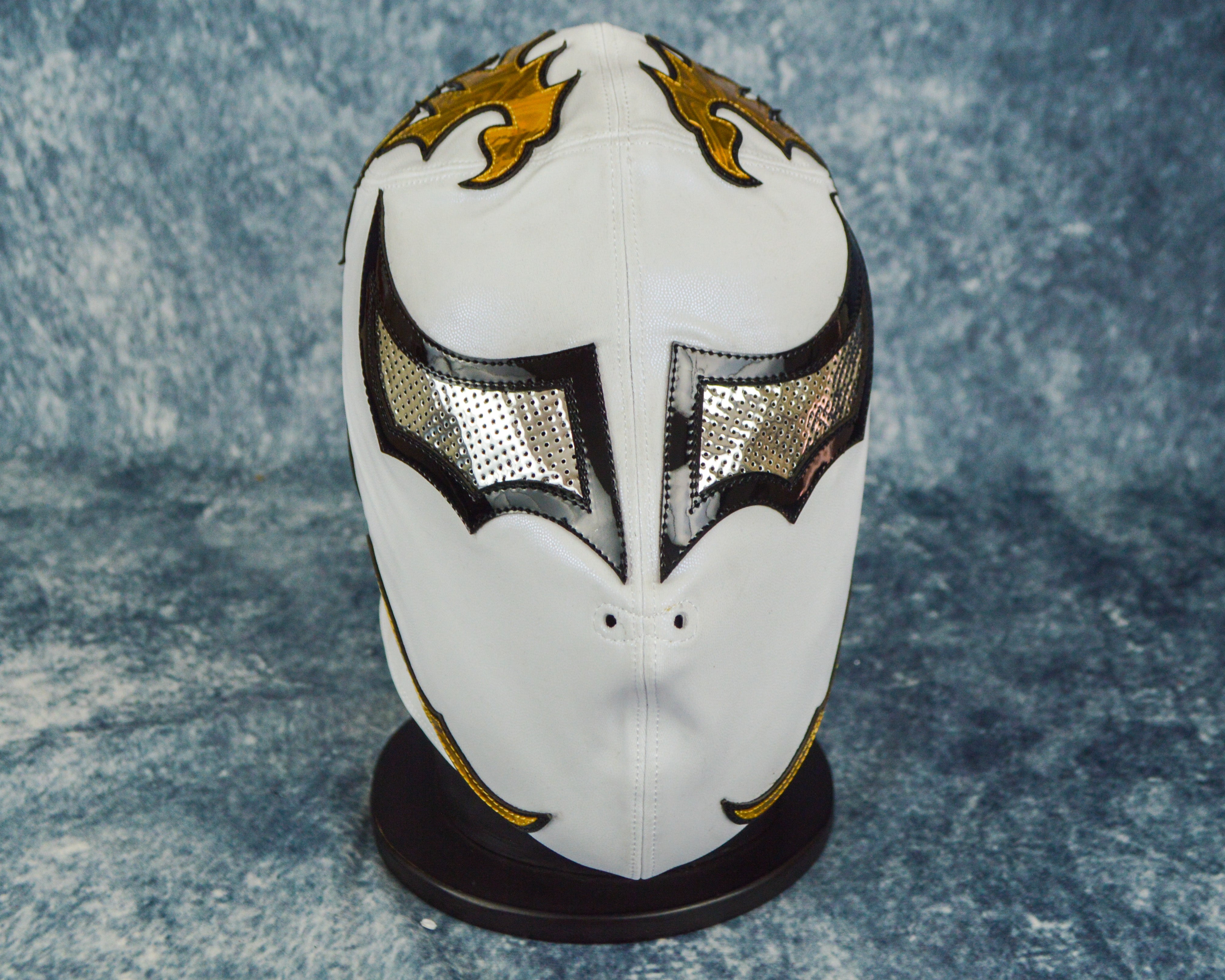 White Ninja Luchador Mask Professional Wrestling Mask Embroidered white-ninja-luchador-mask-professional-wrestling-mask-embroidered