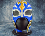 Rey Misterio Gold/Blue Semipro Wrestling Luchador Mask