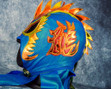 Ultimo Dragon Fire Turquoise Edition Pro Grade Wrestling Luchador Mask