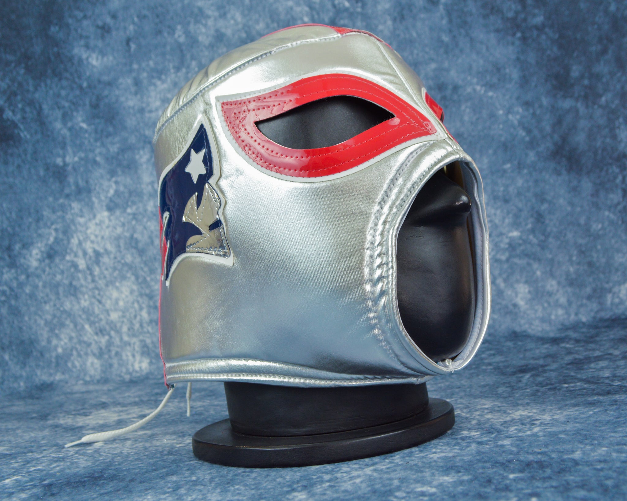 Patriot USA Pro-Fit Adult Lucha Libre Wrestling Mask - Red White & Blue Stripes For Halloween & Cosplay