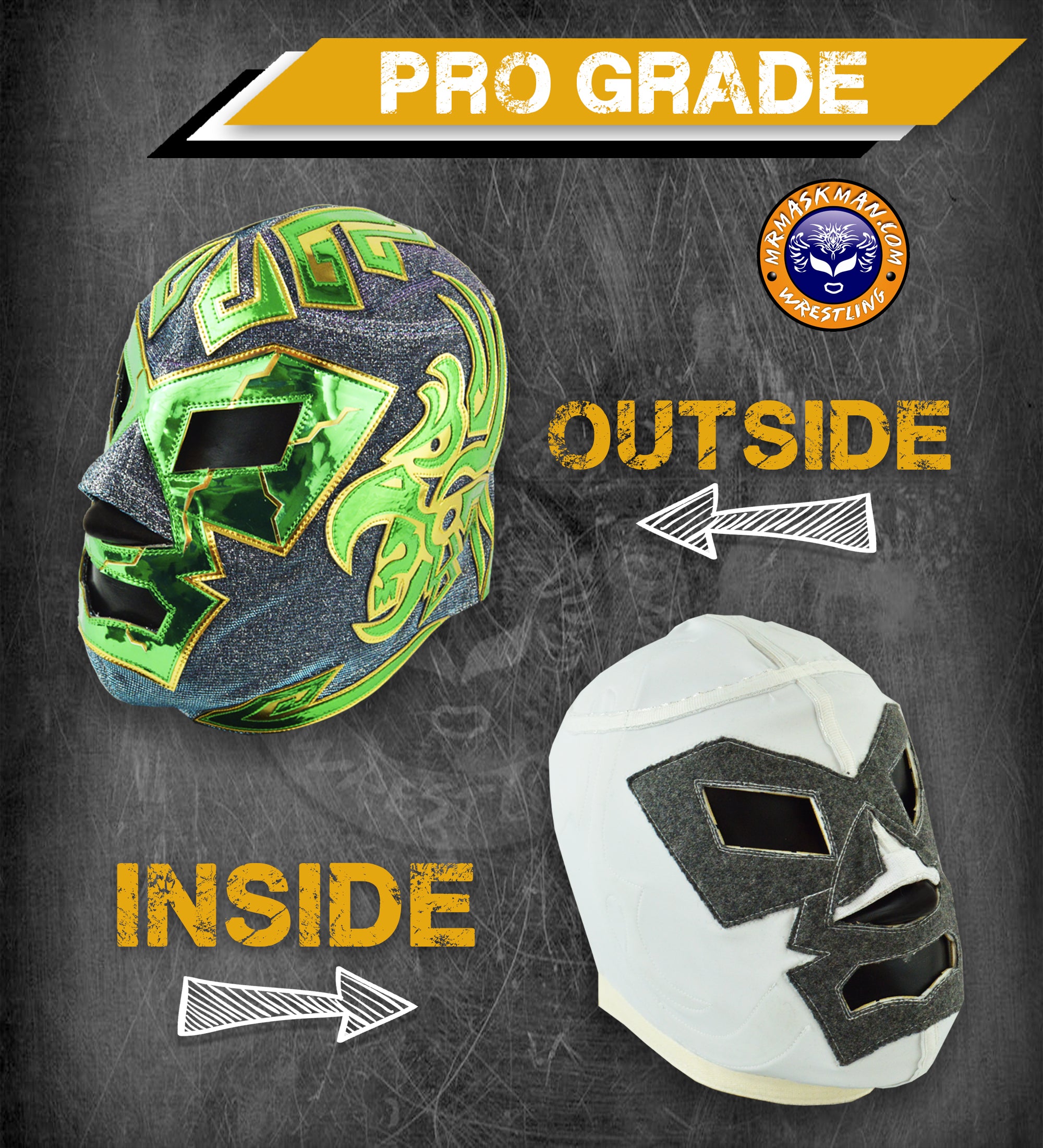 White Ninja Luchador Mask Professional Wrestling Mask Embroidered white-ninja-luchador-mask-professional-wrestling-mask-embroidered