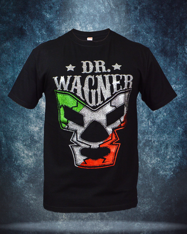 Wagner Tri Color Lucha Libre T shirt Short Sleeve Round Neck