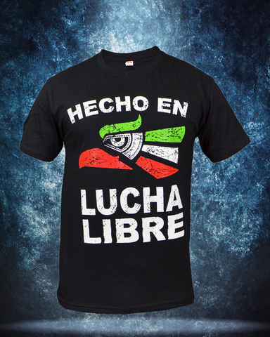 Made in Mexico / Hecho en Mexico Lucha Libre T shirt Short Sleeve Round Neck