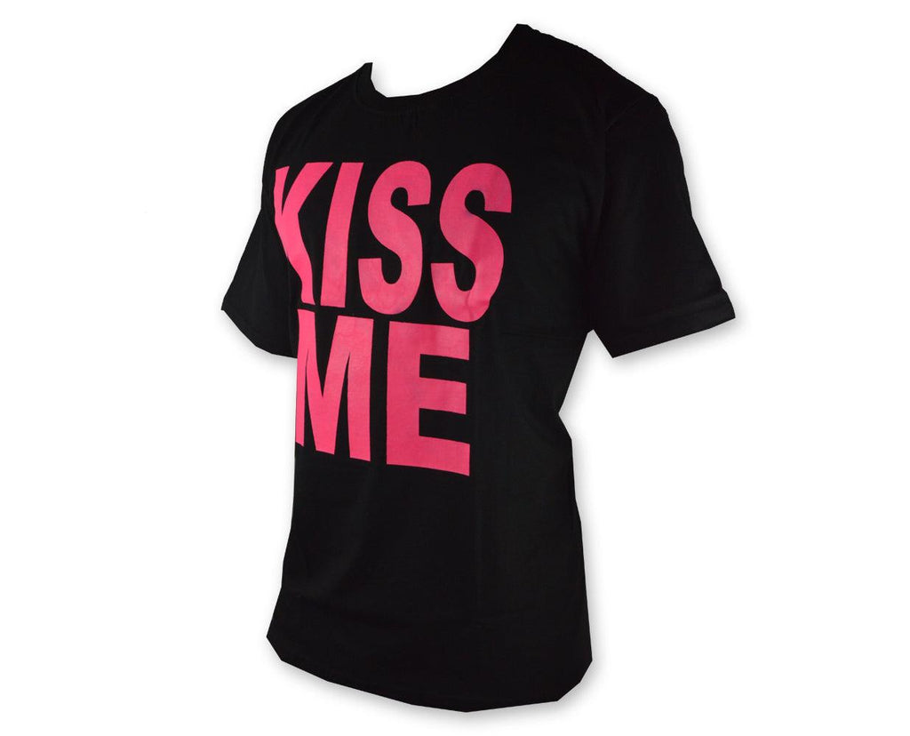 KISS ME Lucha Libre T shirt Short Sleeve Round Neck - Mr. MaskMan - Wrestling Mask - Luchador Mask - Mexican Wrestler