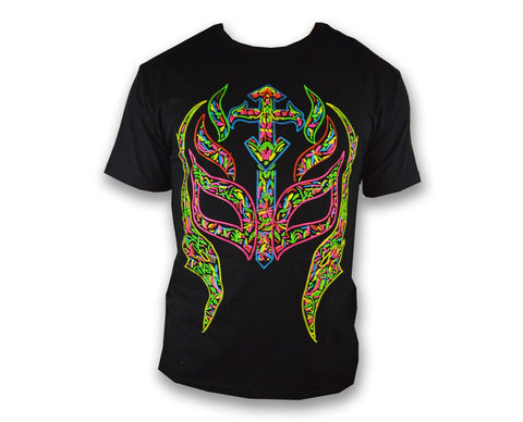 A204 Rey Lucha Libre T shirt Short Sleeve Round Neck - Mr. MaskMan - Wrestling Mask - Luchador Mask - Mexican Wrestler