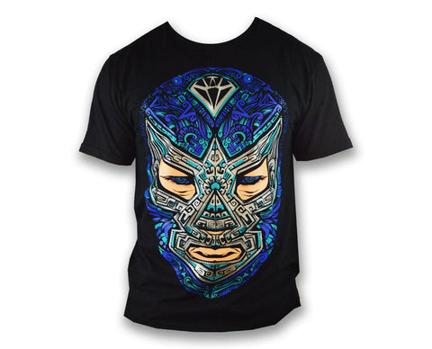 A359 Diamon Lucha Libre T shirt Short Sleeve Round Neck - Mr. MaskMan - Wrestling Mask - Luchador Mask - Mexican Wrestler