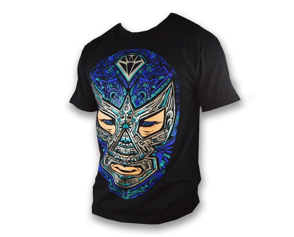 A359 Diamon Lucha Libre T shirt Short Sleeve Round Neck - Mr. MaskMan - Wrestling Mask - Luchador Mask - Mexican Wrestler