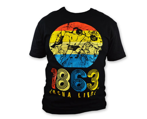 A201 Lucha Retro Lucha Libre T shirt Short Sleeve Round Neck - Mr. MaskMan - Wrestling Mask - Luchador Mask - Mexican Wrestler