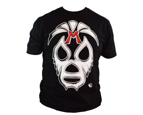 A158 Mil Mascaras Lucha Libre T shirt Short Sleeve Round Neck - Mr. MaskMan - Wrestling Mask - Luchador Mask - Mexican Wrestler
