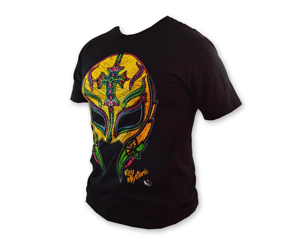 A96 Rey Misterio Lucha Libre T shirt Short Sleeve Round Neck - Mr. MaskMan - Wrestling Mask - Luchador Mask - Mexican Wrestler