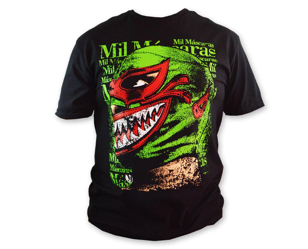 A136 Mil Mascaras Lucha Libre T shirt Short Sleeve Round Neck - Mr. MaskMan - Wrestling Mask - Lucha Libre Mask - Luchador Mask - Mexican Wrestler