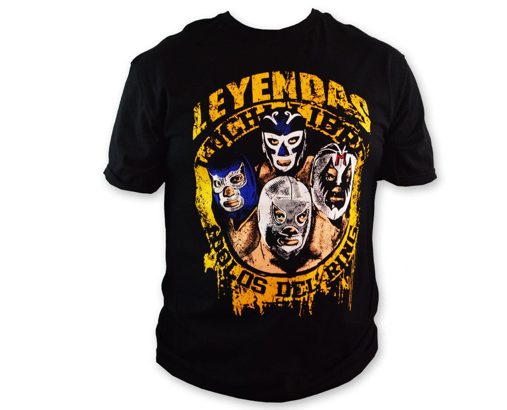 A116 Leyendas Lucha Libre T shirt Short Sleeve Round Neck - Mr. MaskMan - Wrestling Mask - Lucha Libre Mask - Luchador Mask - Mexican Wrestler