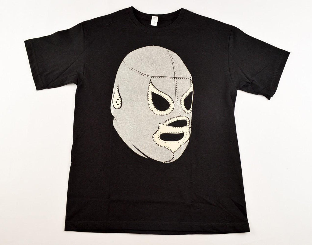 SILVER SAINT Lucha Libre T shirt Short Sleeve Round Neck - Mr. MaskMan - Wrestling Mask - Lucha Libre Mask - Luchador Mask