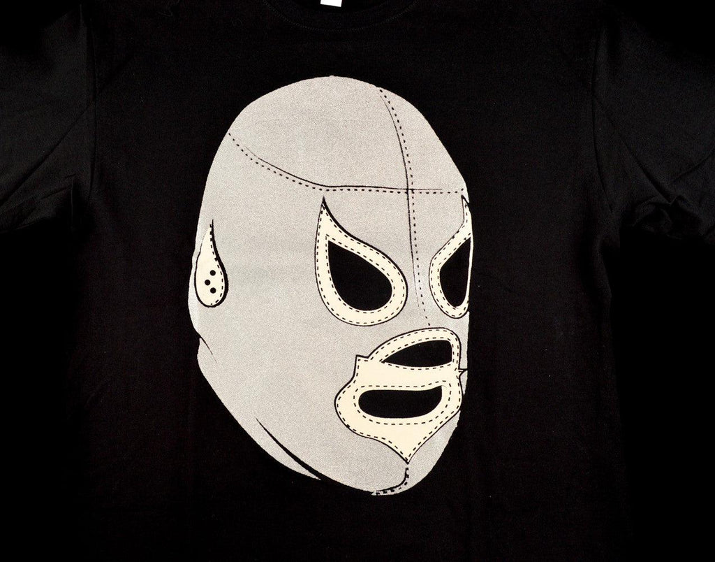 SILVER SAINT Lucha Libre T shirt Short Sleeve Round Neck - Mr. MaskMan - Wrestling Mask - Lucha Libre Mask - Luchador Mask