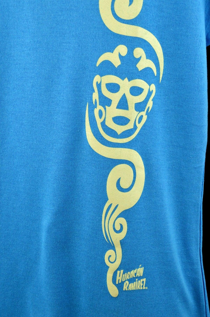 WOMAN HURACAN RAMIREZ BLUE Lucha Libre T shirt Short Sleeve Round Neck - Mr. MaskMan - Wrestling Mask - Lucha Libre Mask - Luchador Mask - Mexican Wrestler