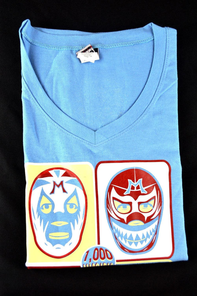 WOMAN MIL MASKS Lucha Libre T shirt Short Sleeve Round Neck - Mr. MaskMan - Wrestling Mask - Lucha Libre Mask - Luchador Mask - Mexican Wrestler