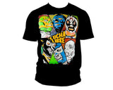 A210 Lucha Libre T shirt Short Sleeve Round Neck - Mr. MaskMan - Wrestling Mask - Luchador Mask - Mexican Wrestler