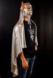CAPE ADULT SILVER MEXICAN WRESTLING LUCHA LIBRE LUCHADOR HALLOWEEN COSTUME - Mr. MaskMan - Wrestling Mask - Luchador Mask - Mexican Wrestler