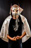 CAPE ADULT SILVER MEXICAN WRESTLING LUCHA LIBRE LUCHADOR HALLOWEEN COSTUME - Mr. MaskMan - Wrestling Mask - Luchador Mask - Mexican Wrestler