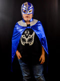 KID BLUE CAPE MEXICAN WRESTLING LUCHA LIBRE LUCHADOR HALLOWEEN COSTUME - Mr. MaskMan - Wrestling Mask - Luchador Mask - Mexican Wrestler